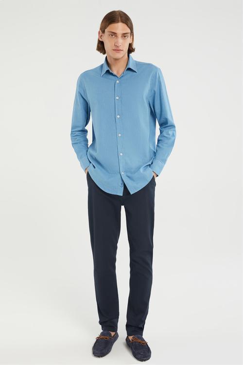  KETEN KARIŞIMLI REGULAR FIT GÖMLEK