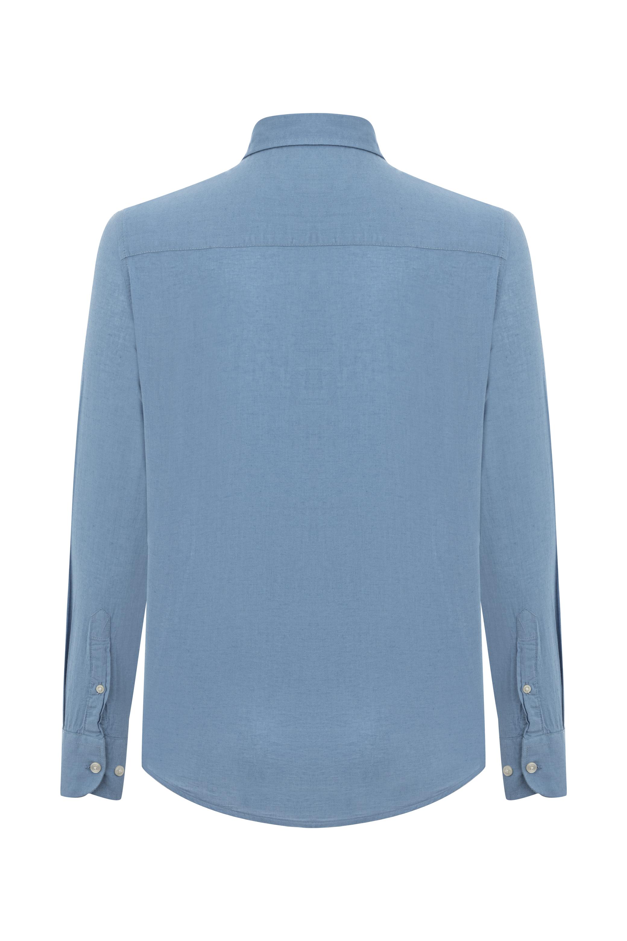 KETEN KARIŞIMLI REGULAR FIT GÖMLEK