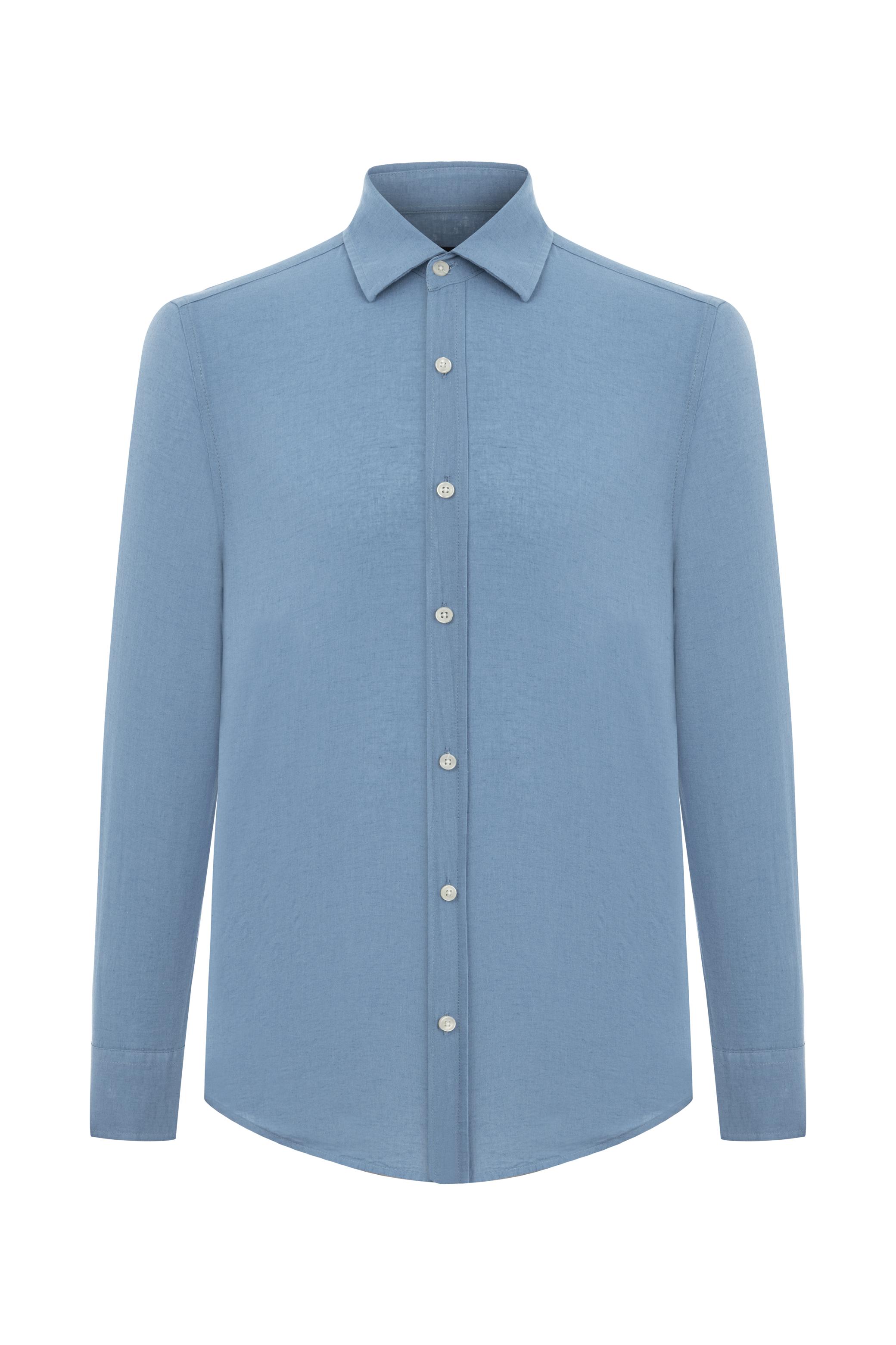 KETEN KARIŞIMLI REGULAR FIT GÖMLEK