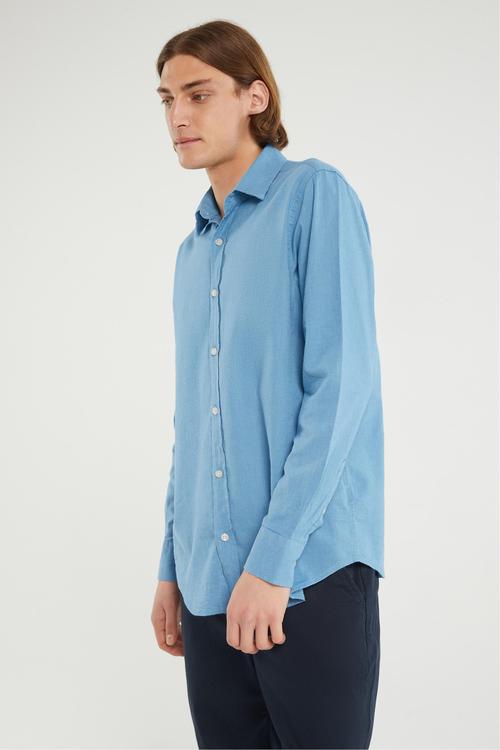  KETEN KARIŞIMLI REGULAR FIT GÖMLEK