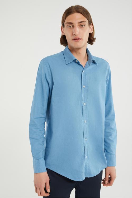  KETEN KARIŞIMLI REGULAR FIT GÖMLEK