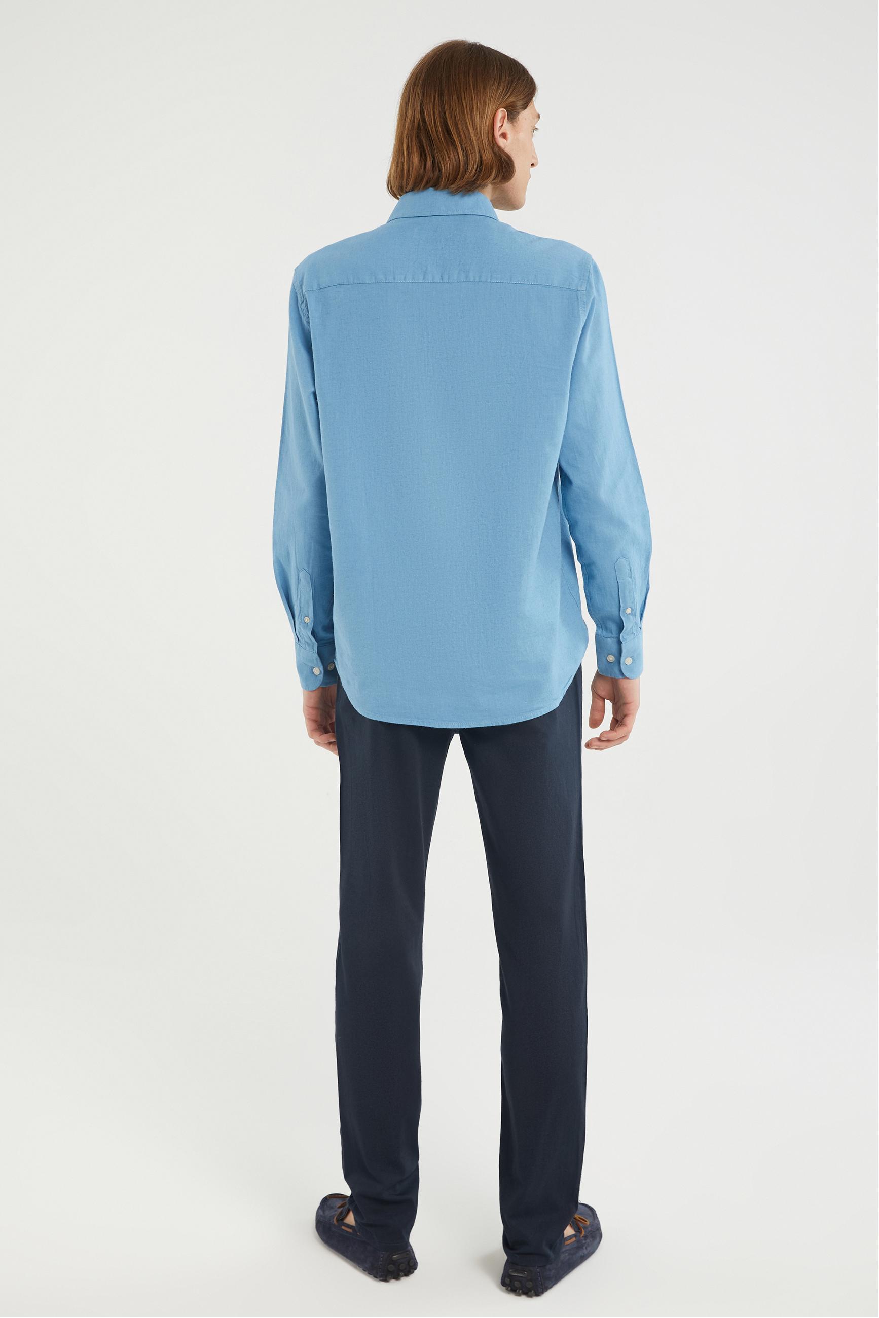 KETEN KARIŞIMLI REGULAR FIT GÖMLEK