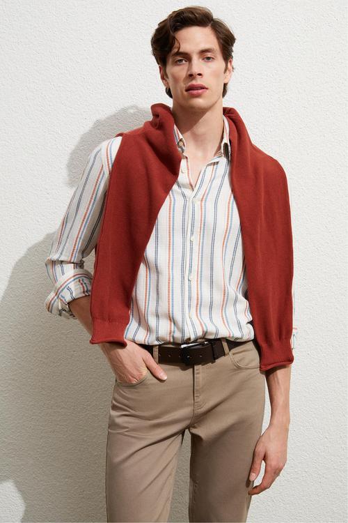  ÇİZGİLİ REGULAR FIT GÖMLEK