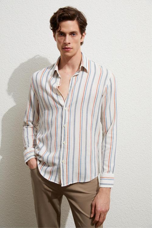  ÇİZGİLİ REGULAR FIT GÖMLEK