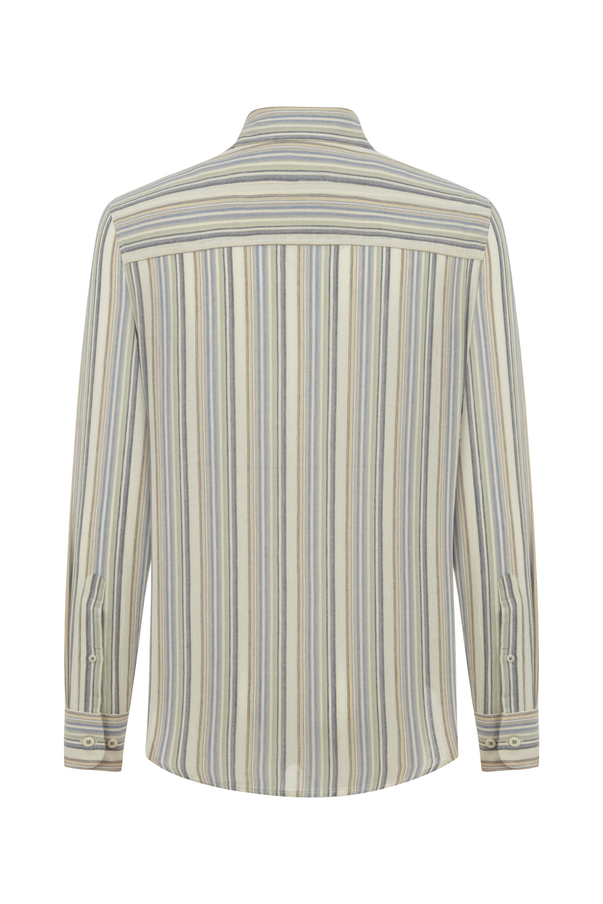 ÇİZGİLİ PAMUKLU REGULAR FIT GÖMLEK