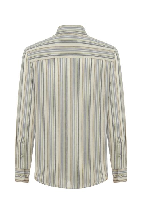  ÇİZGİLİ PAMUKLU REGULAR FIT GÖMLEK