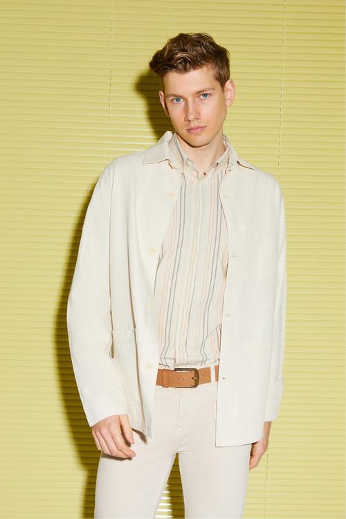  KETEN KARIŞIMLI CASUAL CEKET