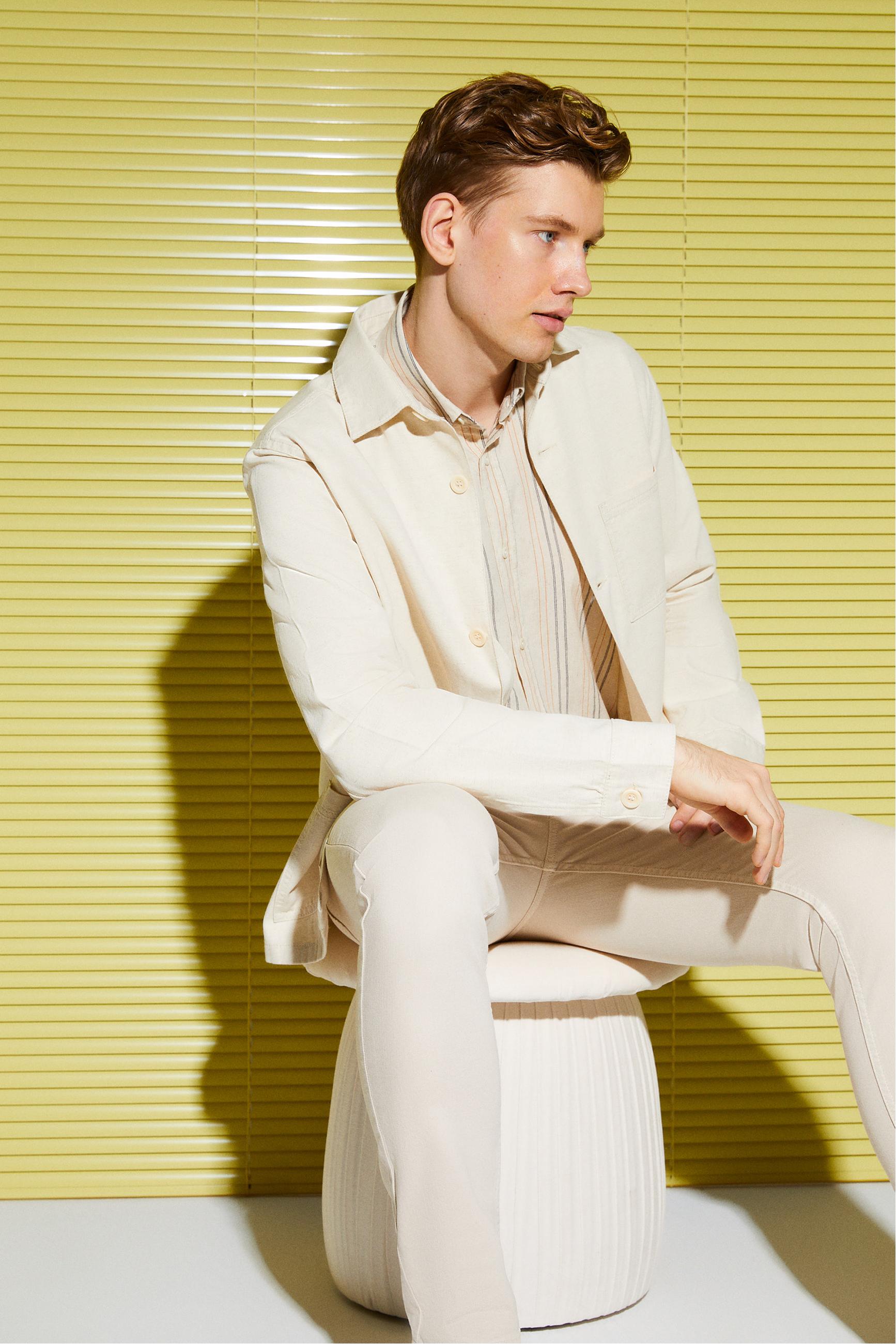 KETEN KARIŞIMLI CASUAL CEKET