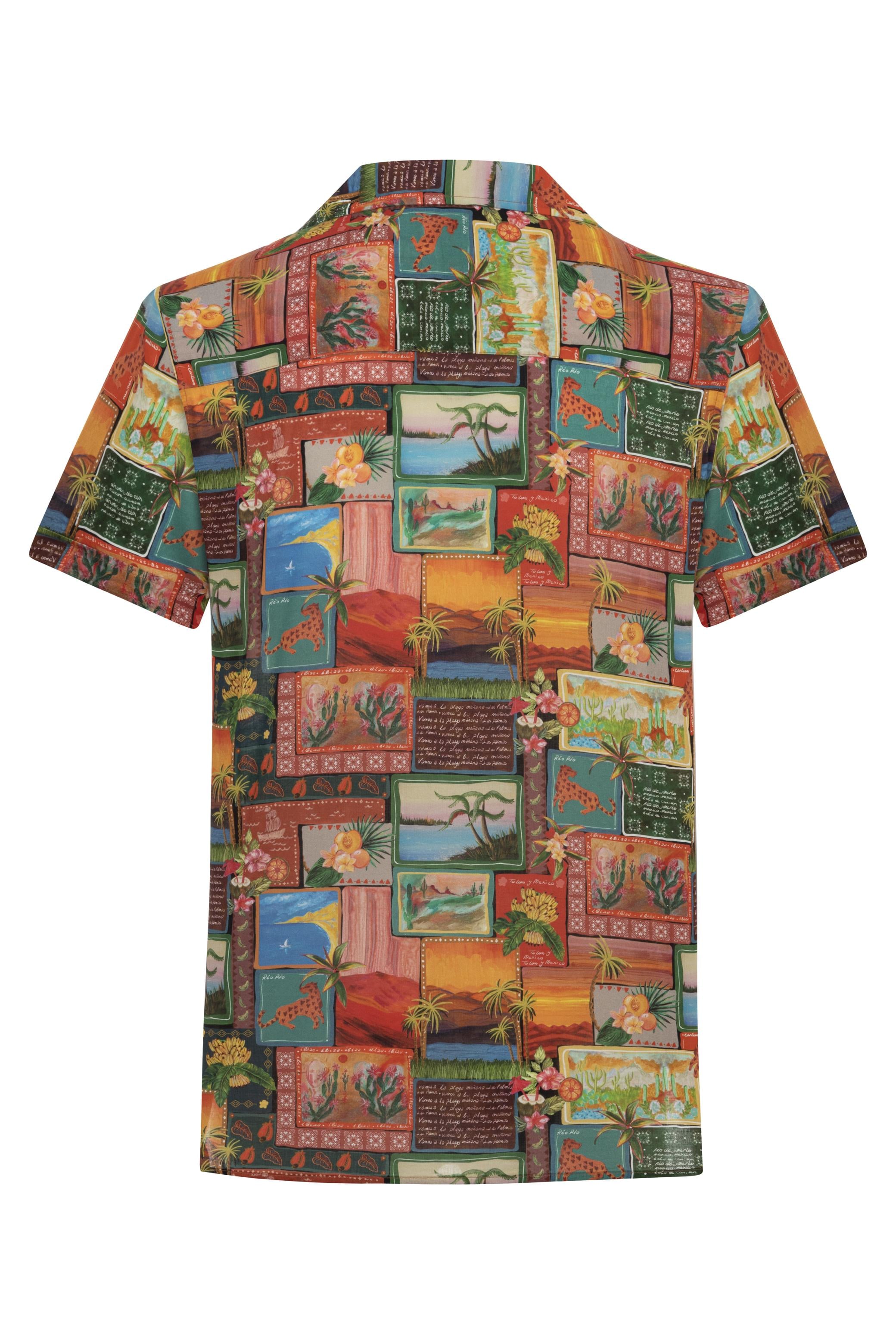 DESENLİ KISA KOLLU REGULAR FIT GÖMLEK