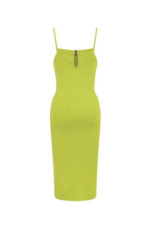  ASKILI DAR KESİM MİNİ ELBİSE