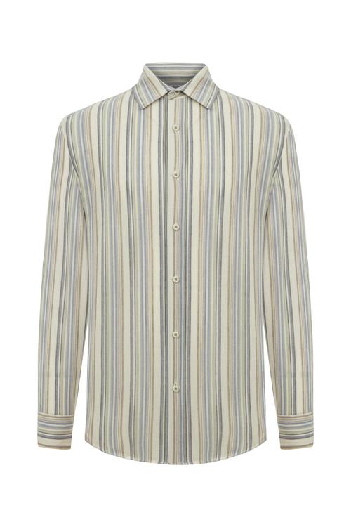  ÇİZGİLİ PAMUKLU REGULAR FIT GÖMLEK