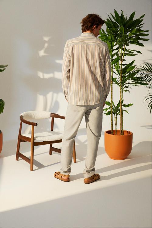  ÇİZGİLİ PAMUKLU REGULAR FIT GÖMLEK