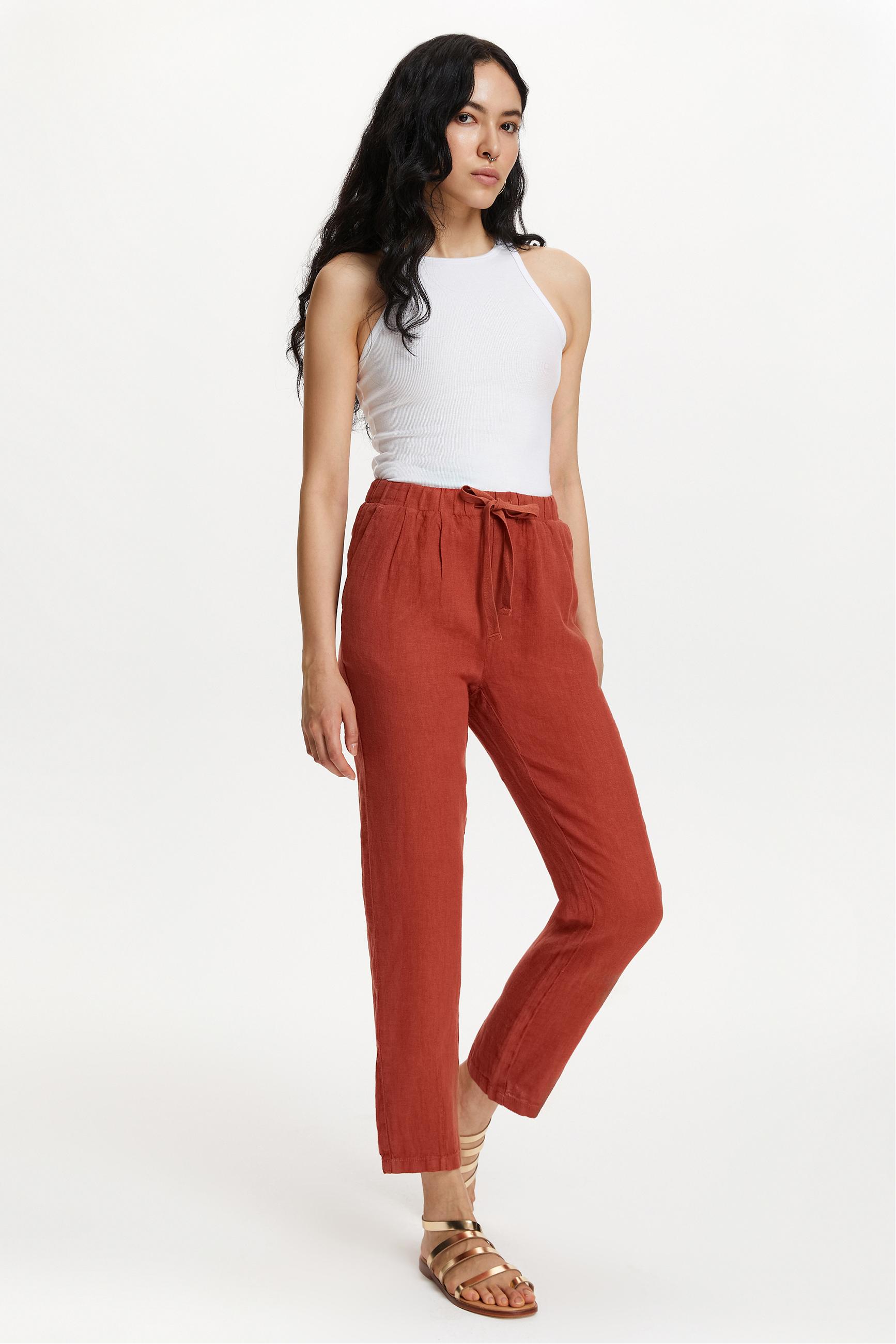 STRAIGHT FIT KETEN PANTOLON