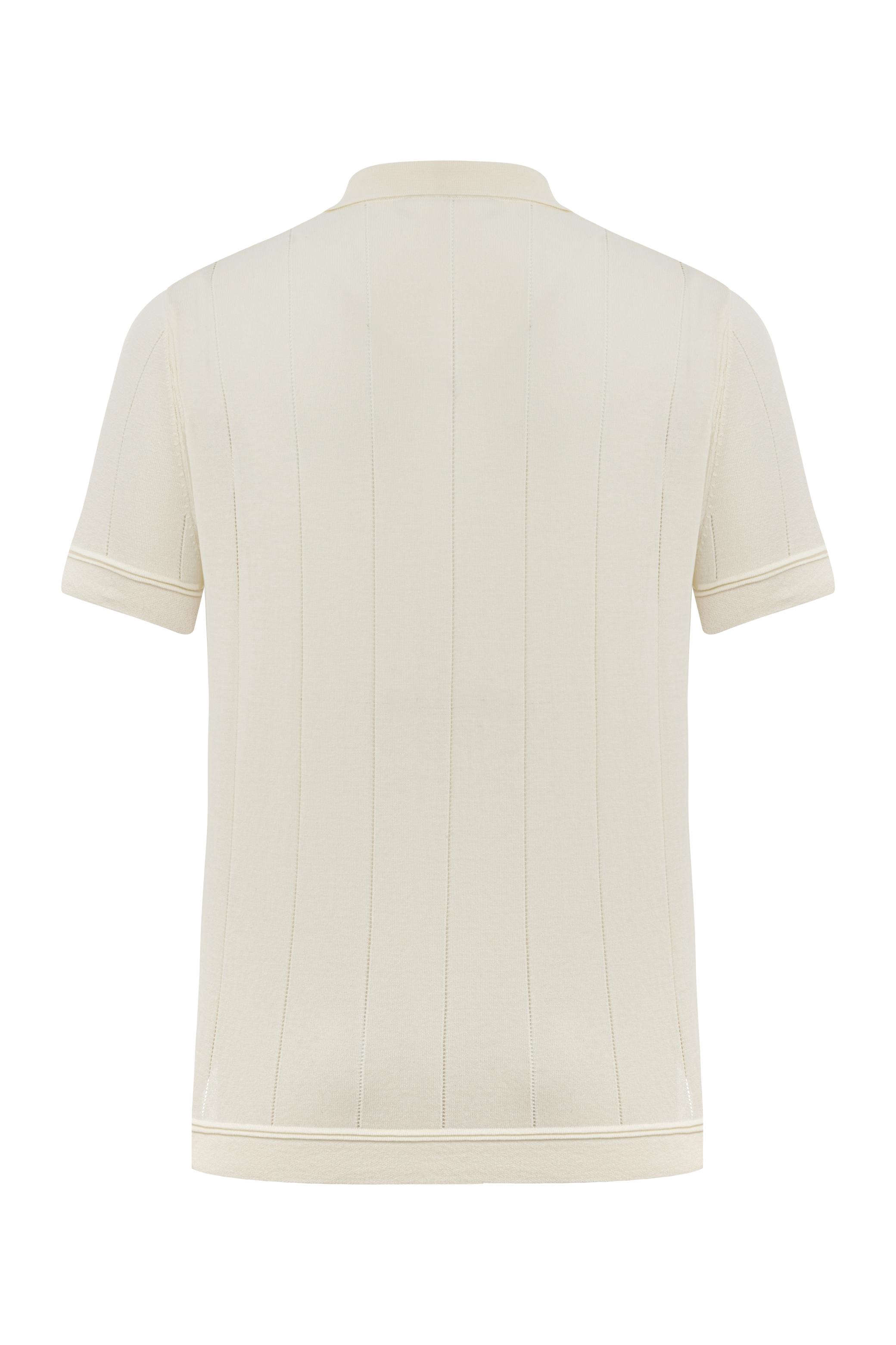 ÖRGÜ DETAYLI POLO YAKA TRİKO