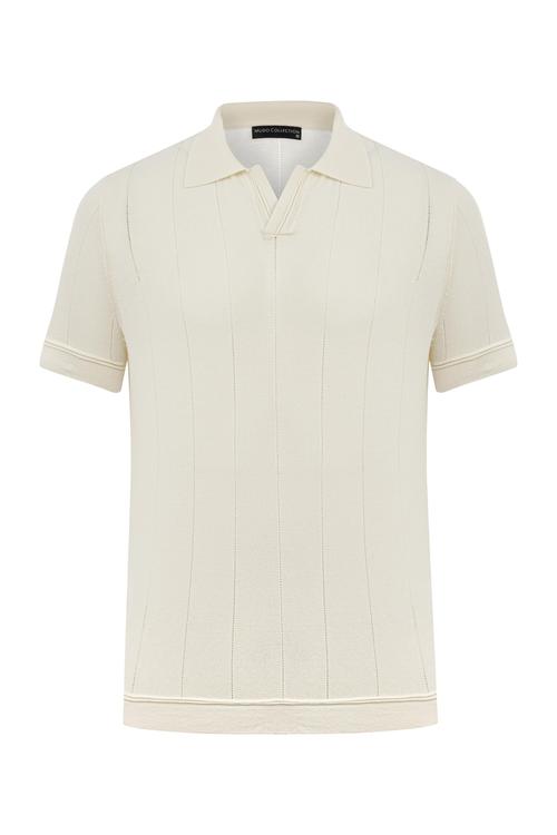  ÖRGÜ DETAYLI POLO YAKA TRİKO