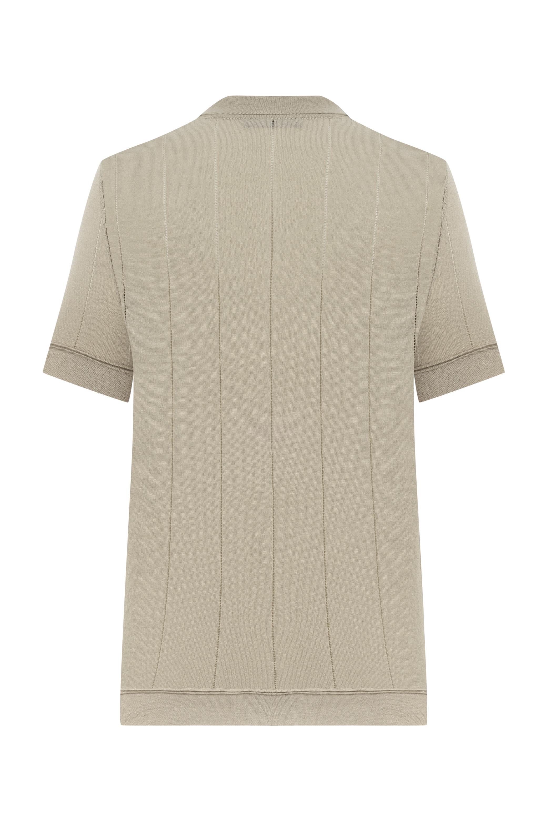 ÖRGÜ DETAYLI POLO YAKA TRİKO