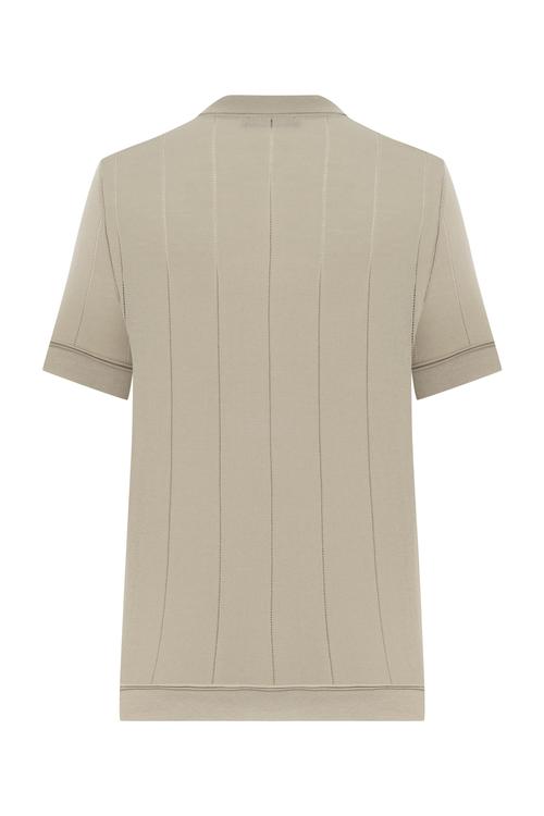  ÖRGÜ DETAYLI POLO YAKA TRİKO