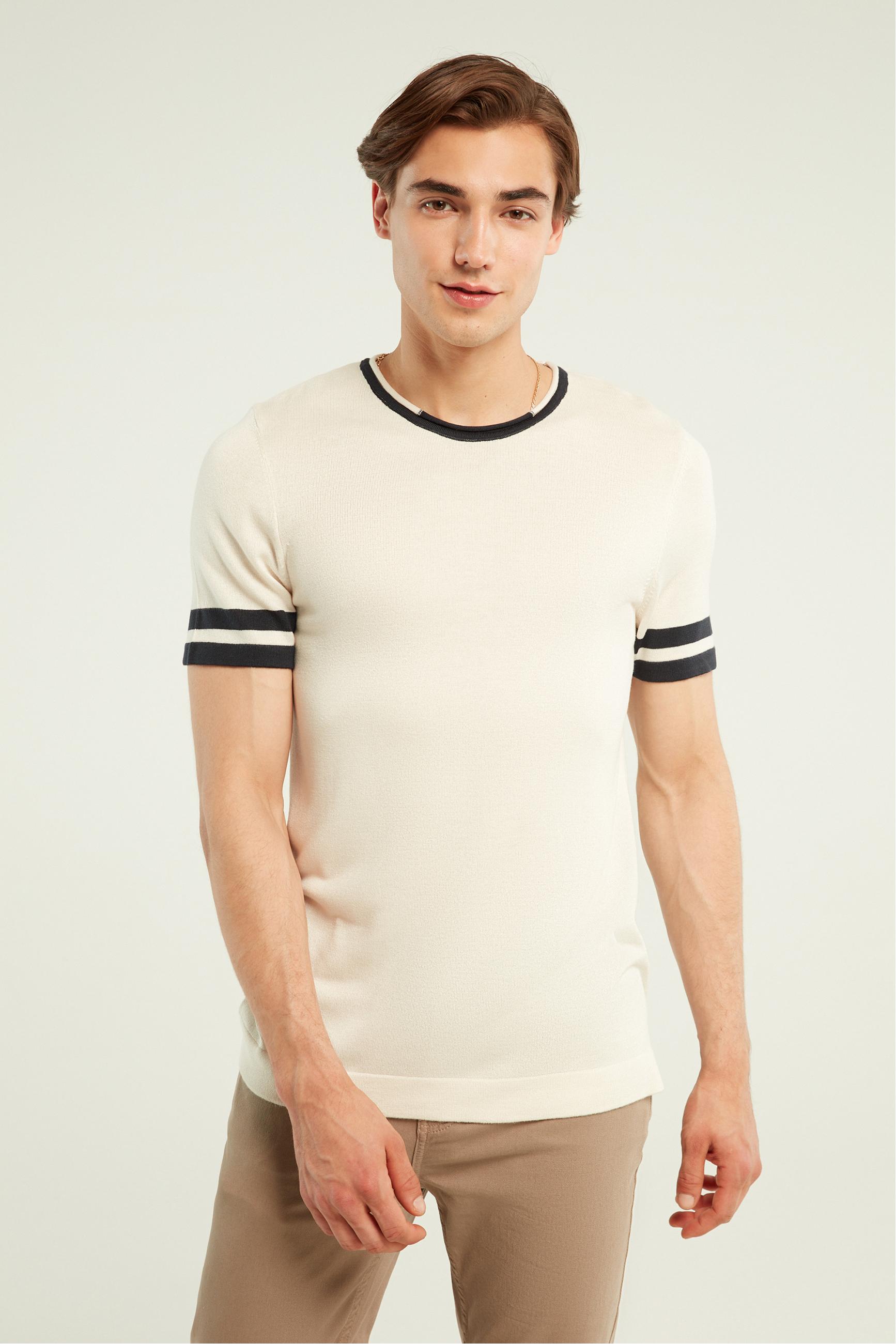 ÇİZGİLİ KISA KOLLU TRİKO