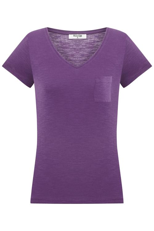  V YAKA KISA KOLLU T-SHIRT