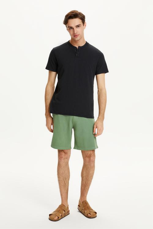  DÜĞMELİ KISA KOLLU T-SHIRT