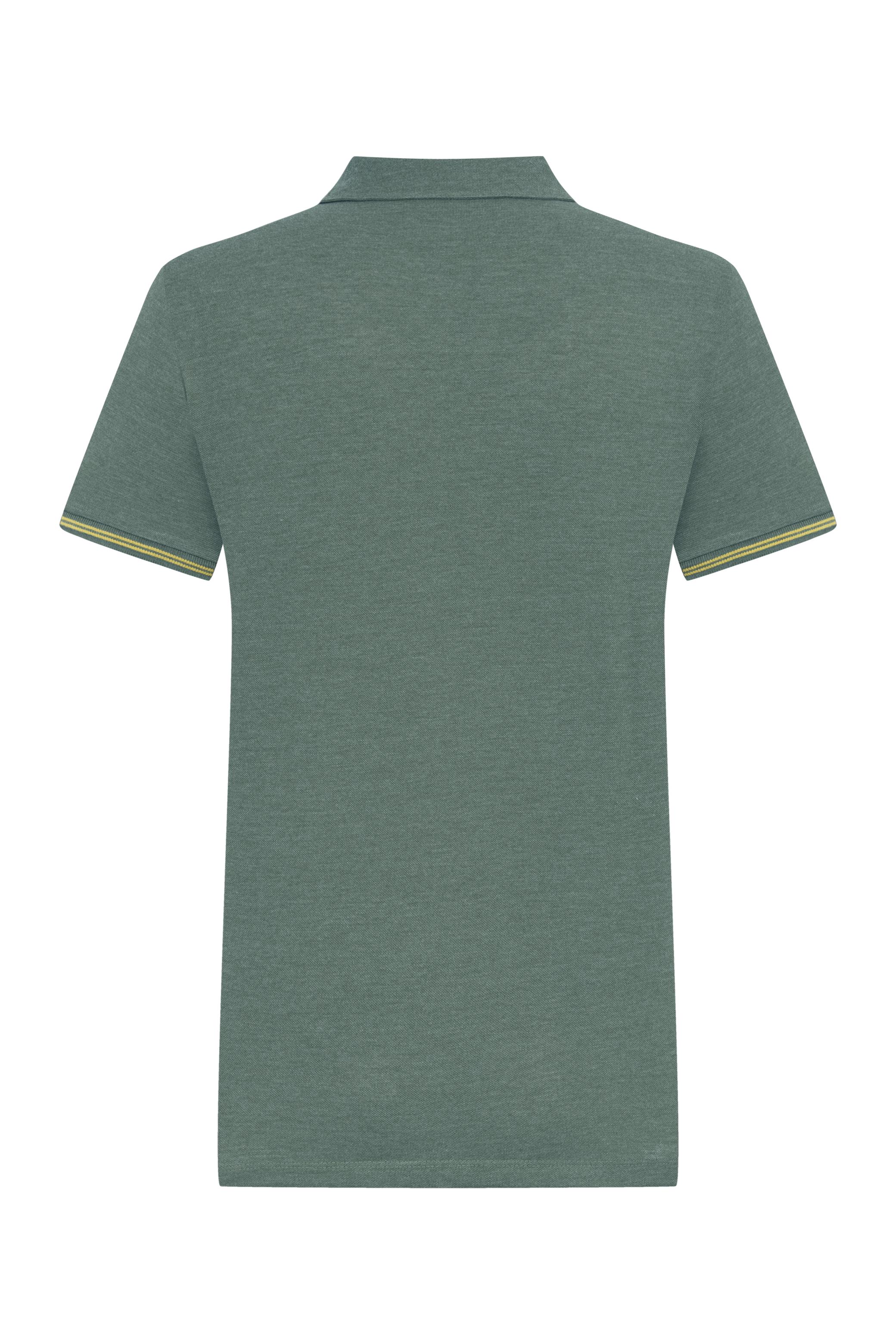 POLO YAKA KISA KOLLU NAKIŞLI T-SHIRT