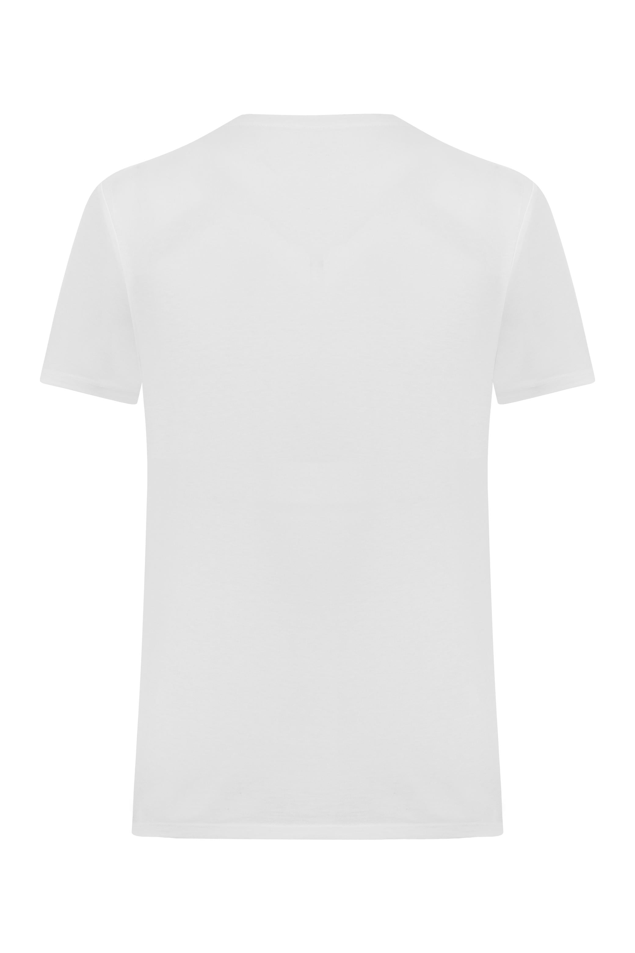 V YAKA KISA KOLLU T-SHIRT