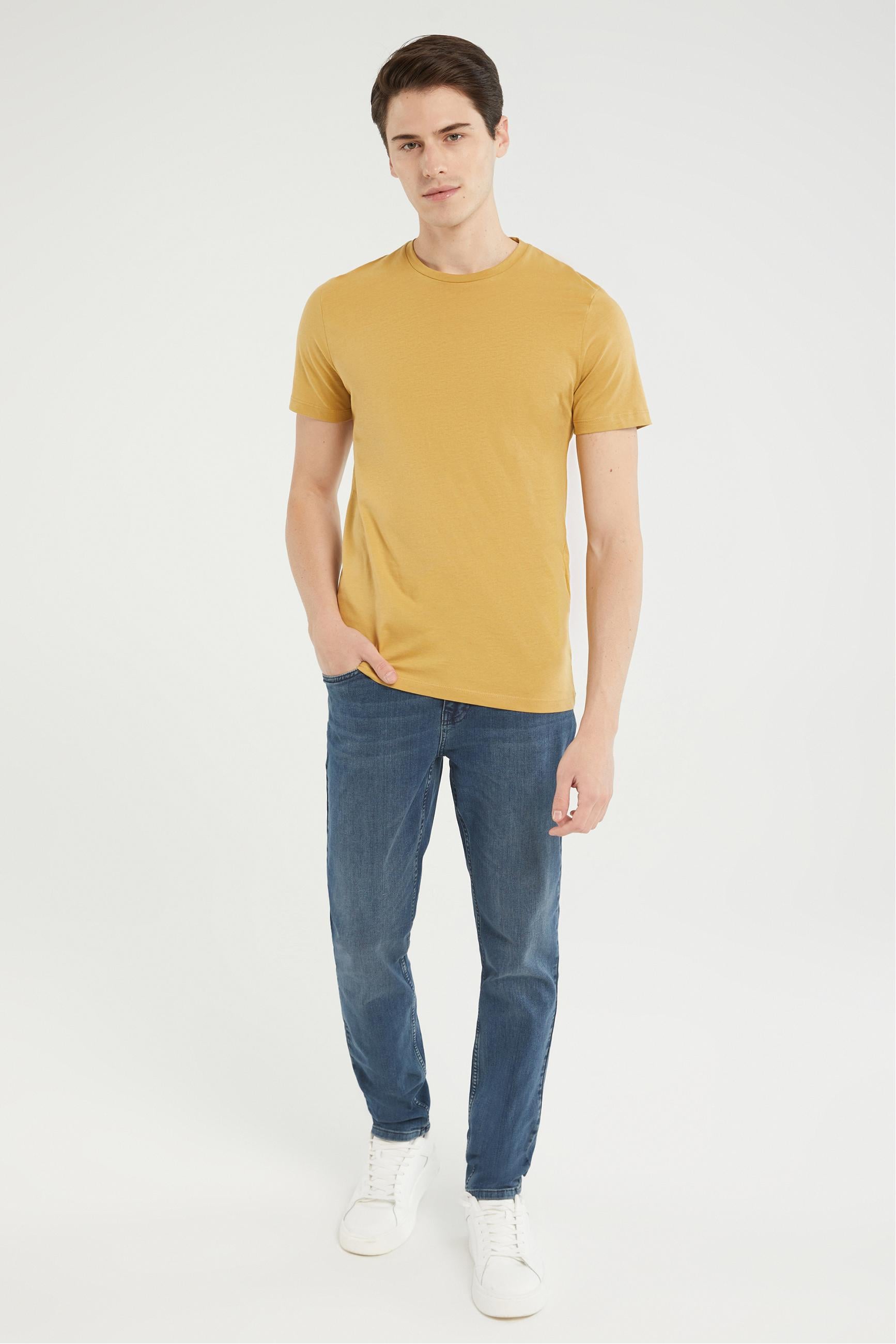 BİSİKLET YAKA KISA KOLLU T-SHIRT