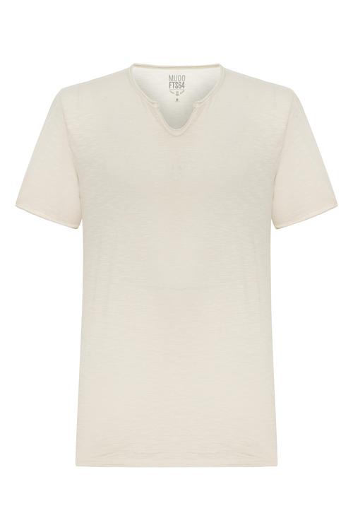  V YAKA KISA KOLLU T-SHIRT