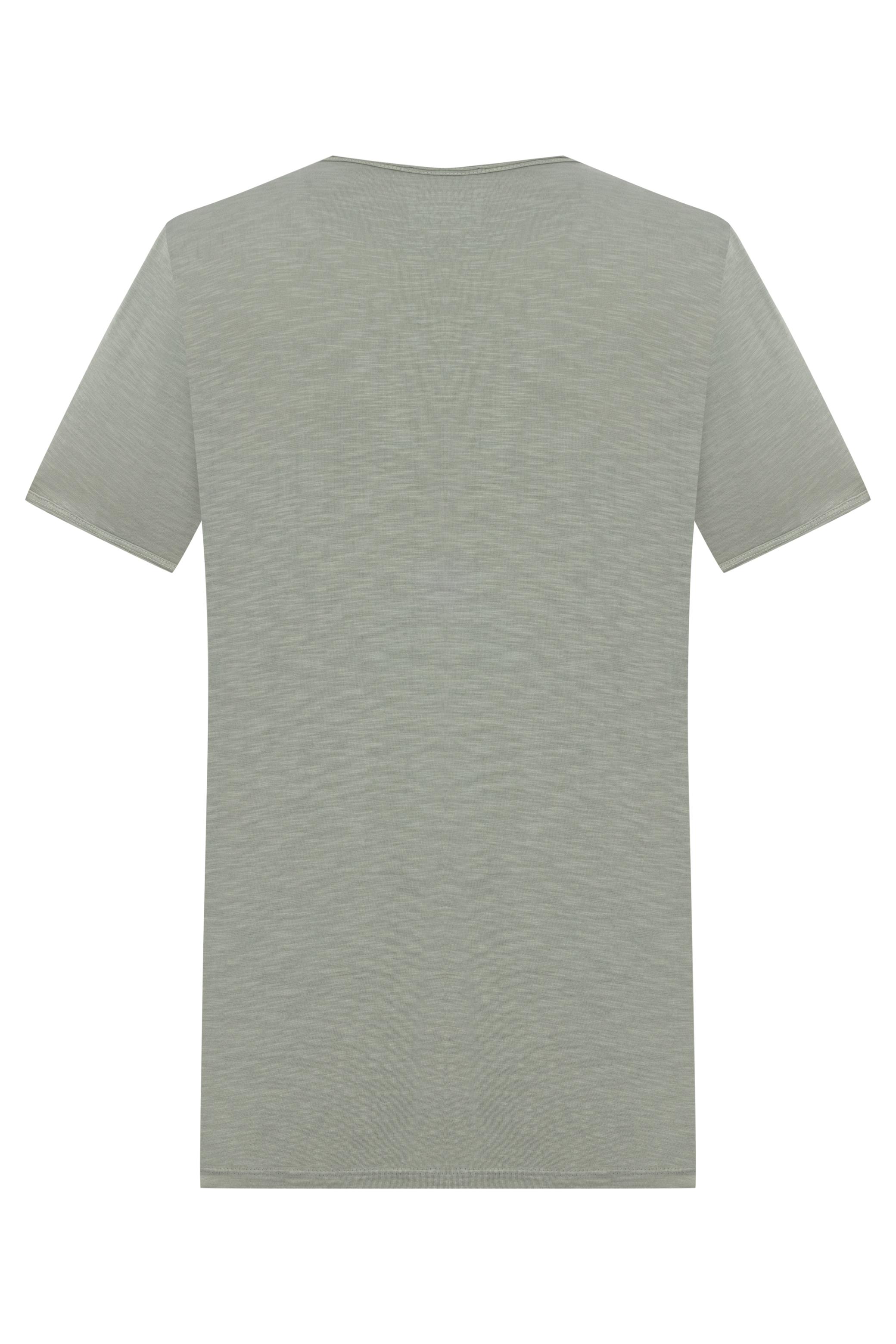 V YAKA KISA KOLLU T-SHIRT