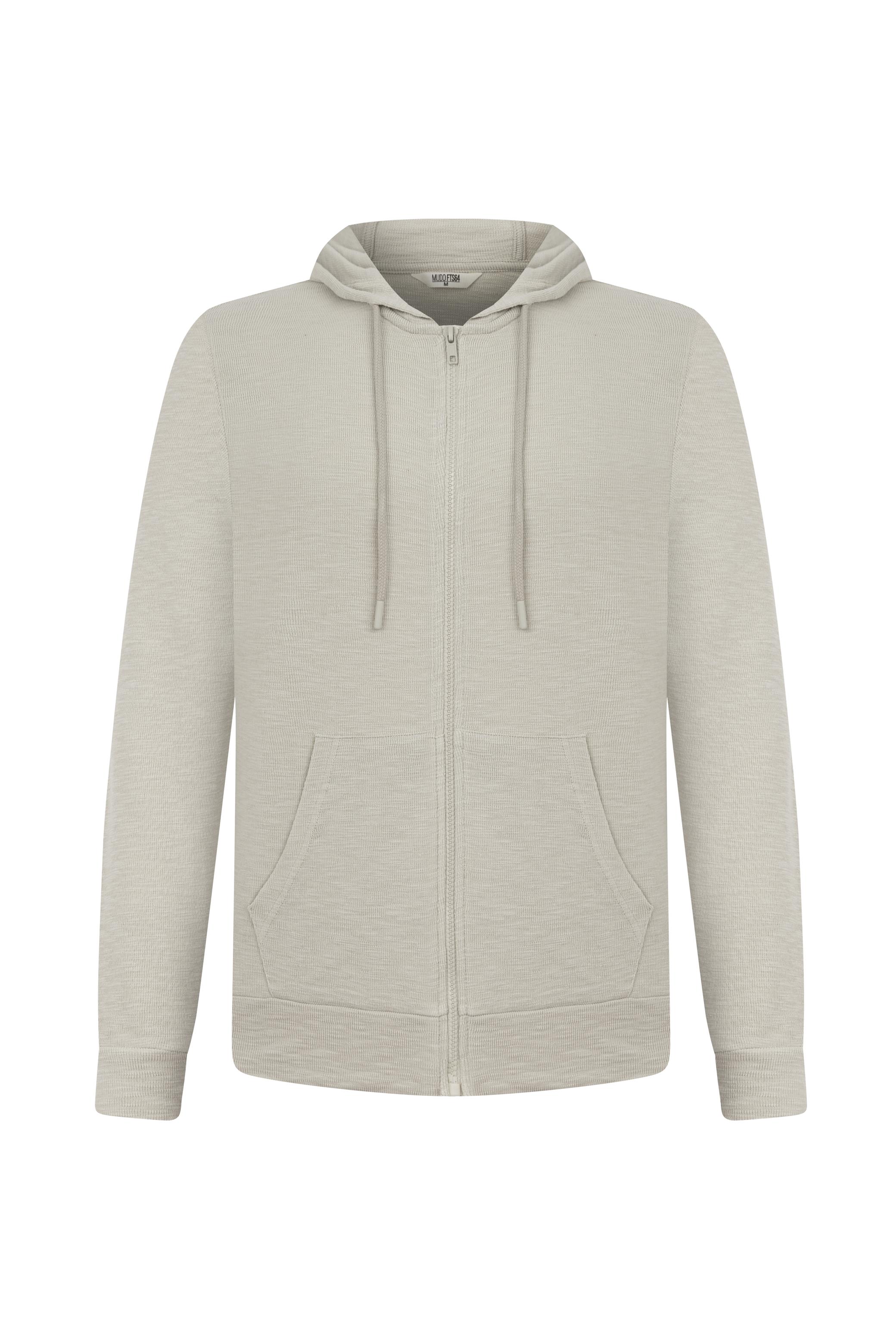 FERMUARLI KAPÜŞONLU SWEATSHIRT