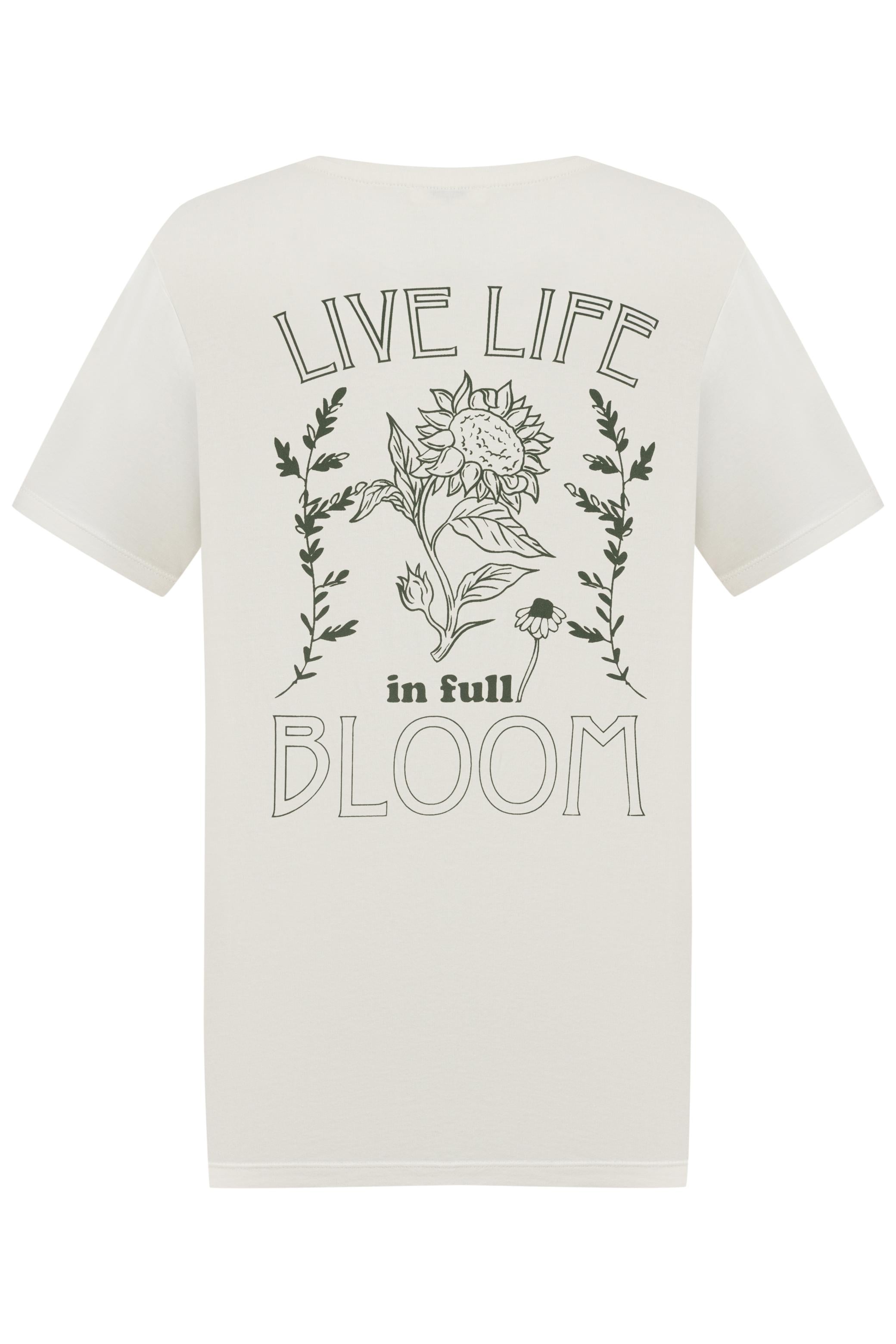 BASKILI BİSİKLET YAKA KISA KOLLU T-SHIRT