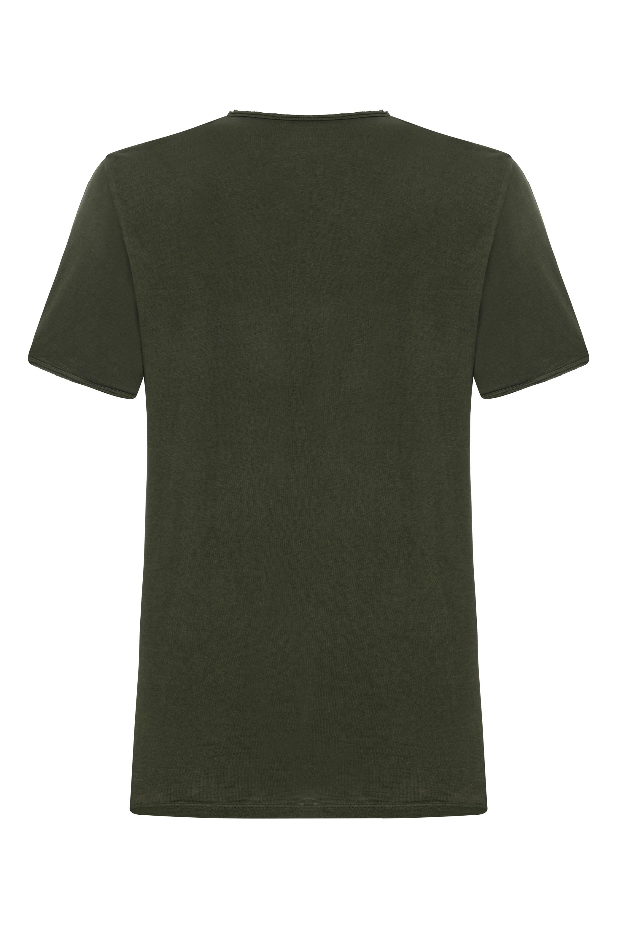 V YAKA KISA KOLLU T-SHIRT