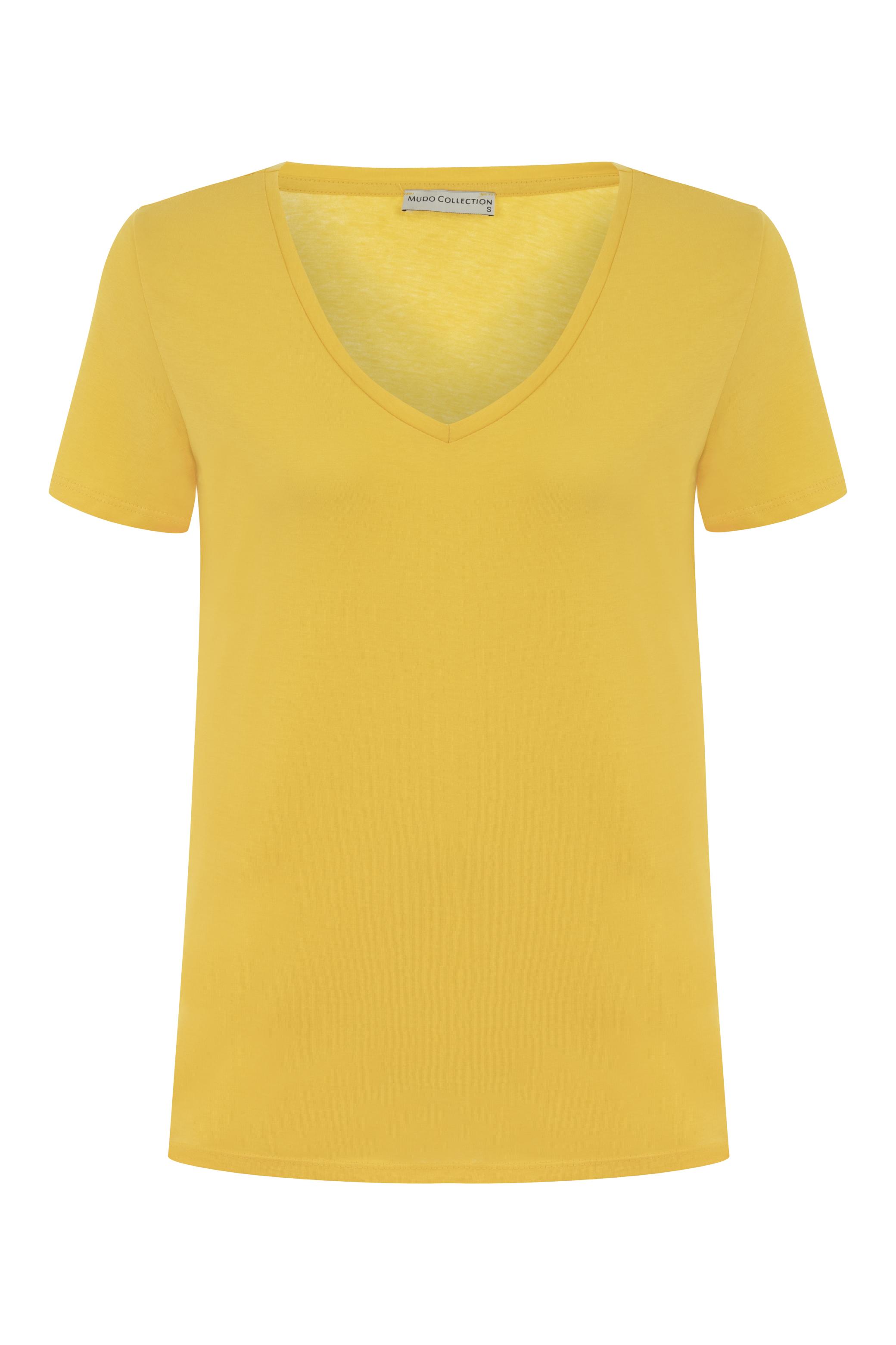 V YAKA KISA KOLLU T-SHIRT