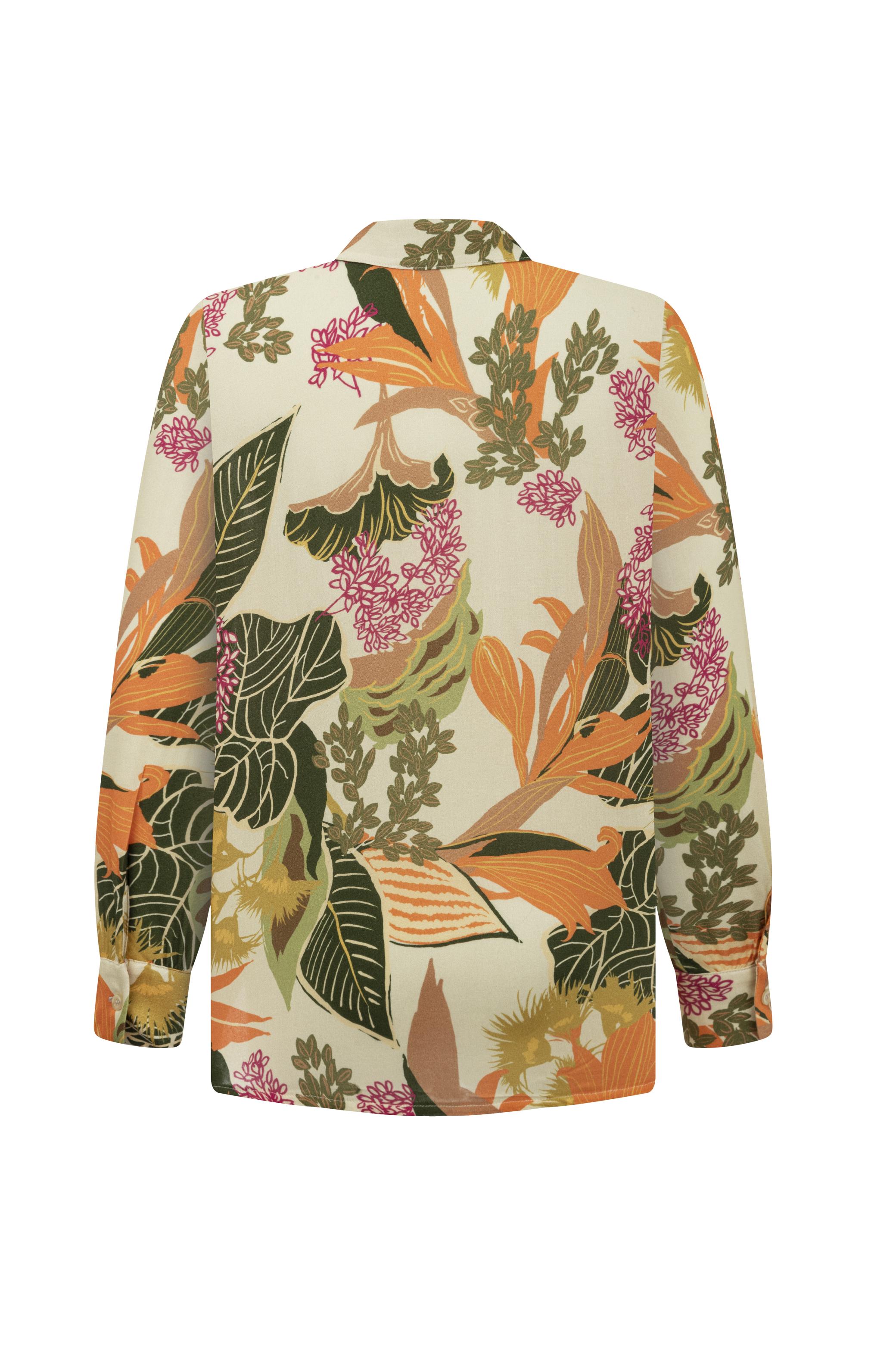 TROPİKAL DESENLİ REGULAR FIT GÖMLEK