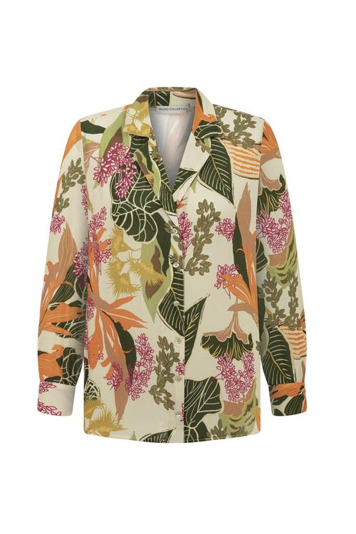  TROPİKAL DESENLİ REGULAR FIT GÖMLEK