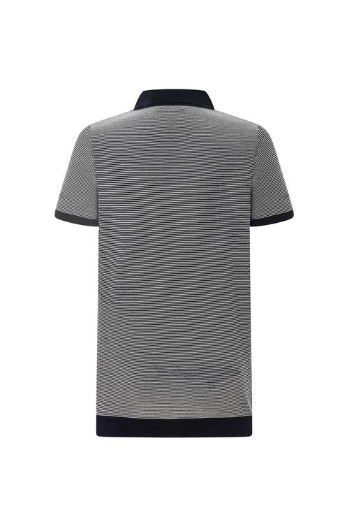  ÇİZGİLİ POLO YAKA KISA KOLLU TRİKO