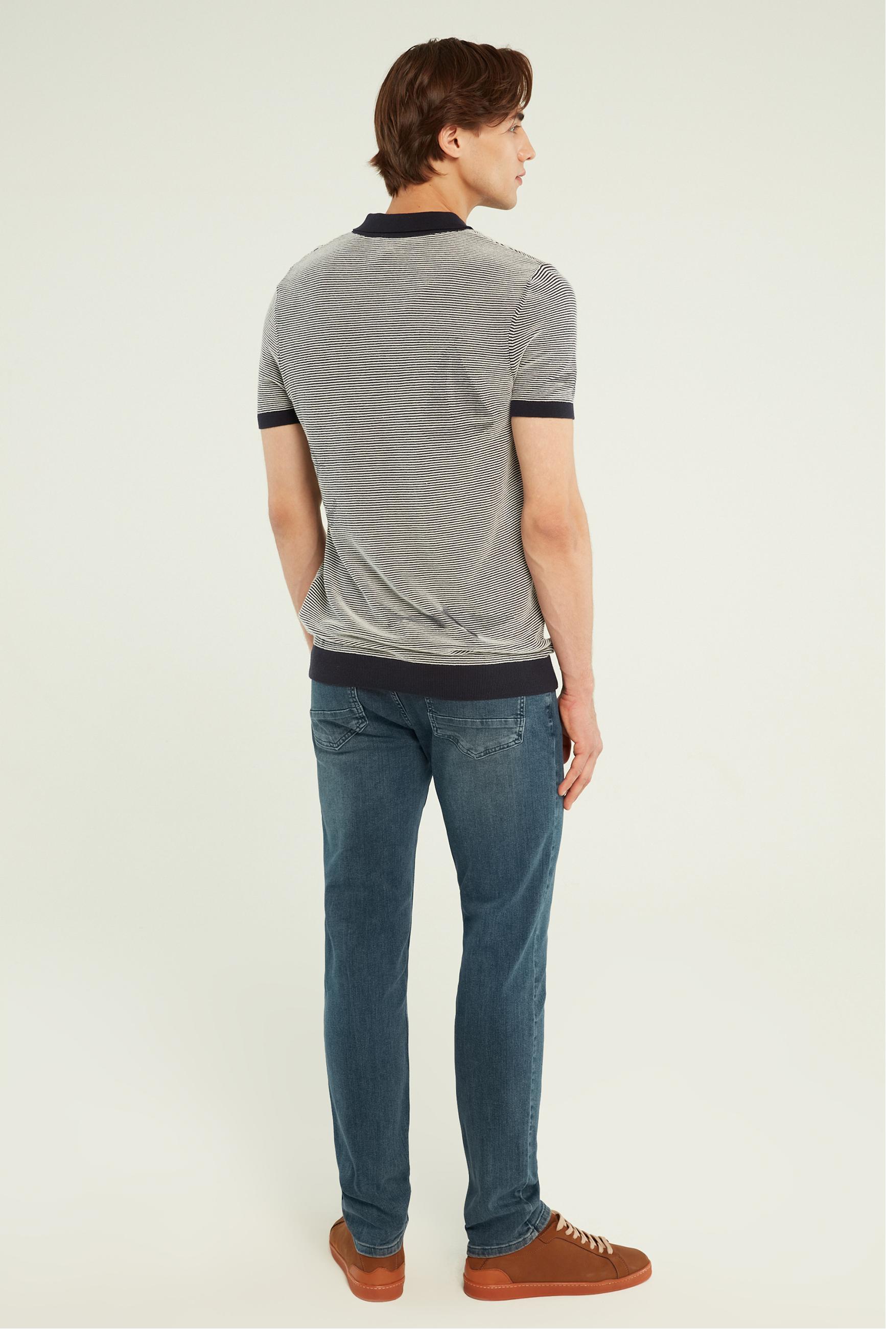 ÇİZGİLİ POLO YAKA KISA KOLLU TRİKO