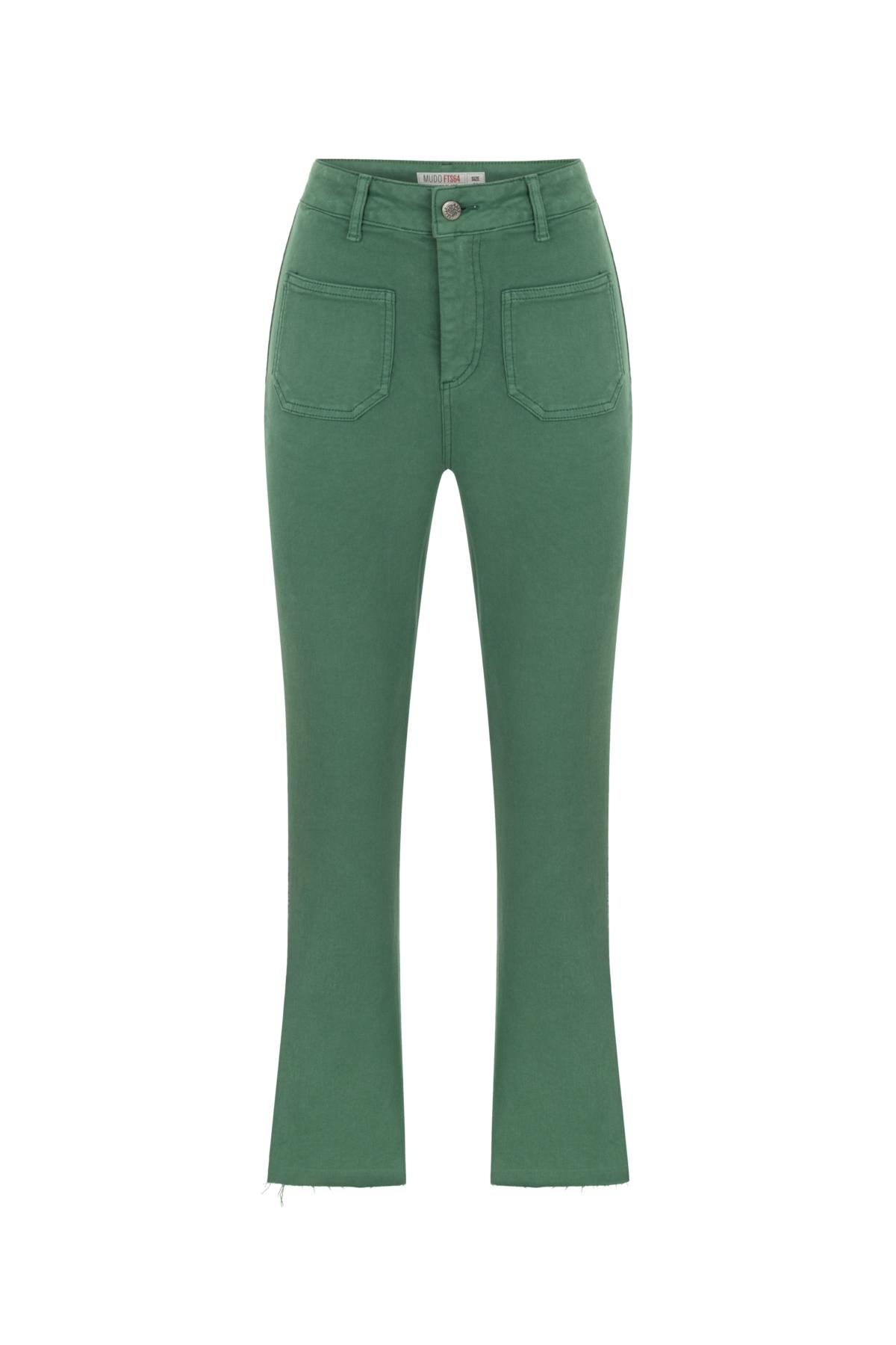 KISA FLARE KESİM JEAN PANTOLON