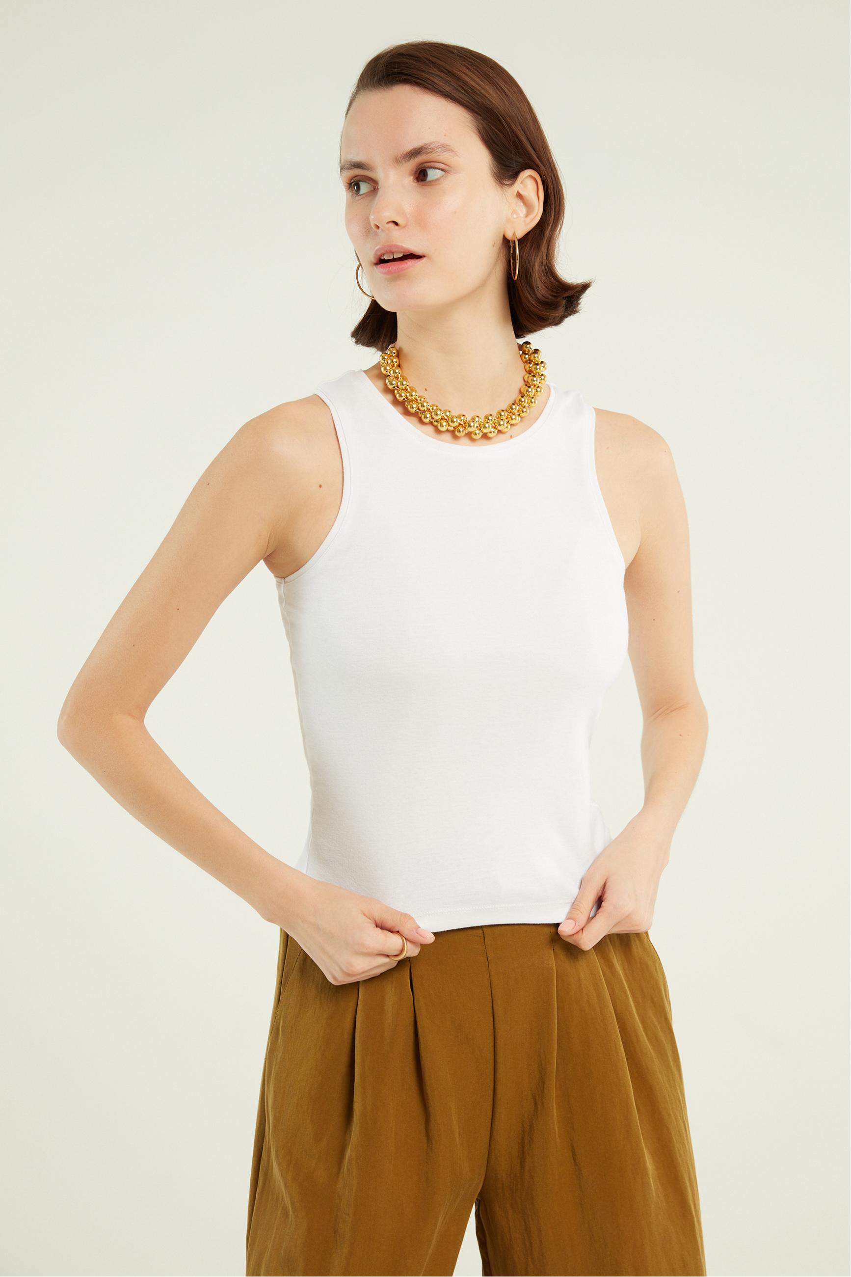 BİSİKLET YAKA KOLSUZ BASIC ATLET