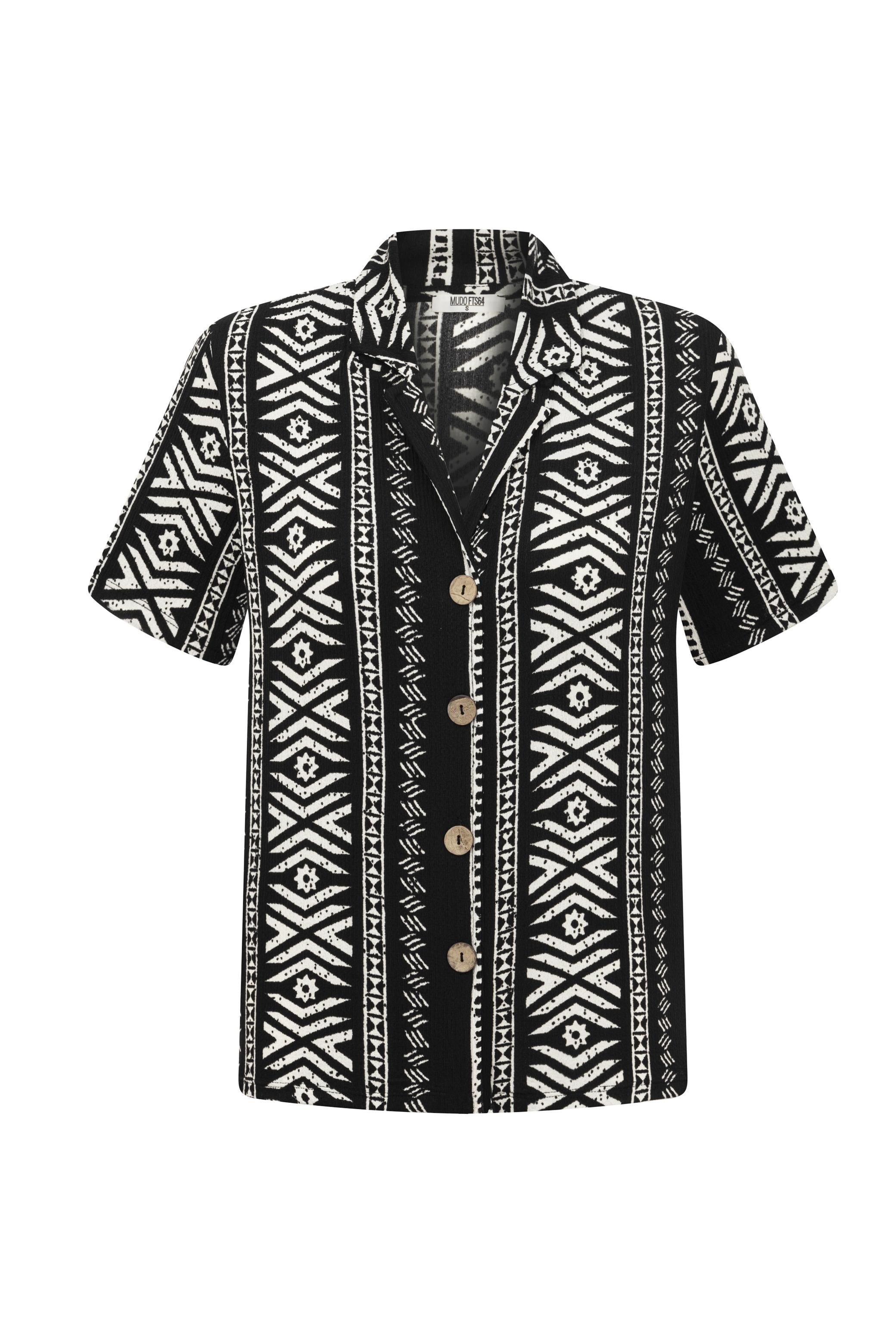 ETNİK DESENLİ OVERSIZE GÖMLEK