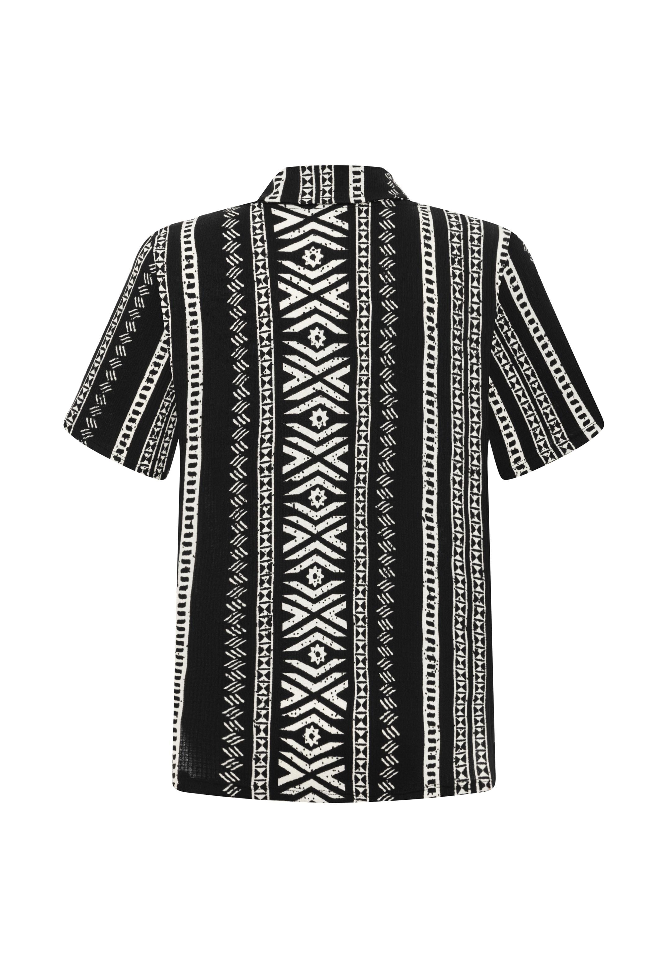 ETNİK DESENLİ OVERSIZE GÖMLEK