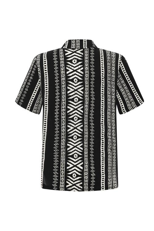  ETNİK DESENLİ OVERSIZE GÖMLEK