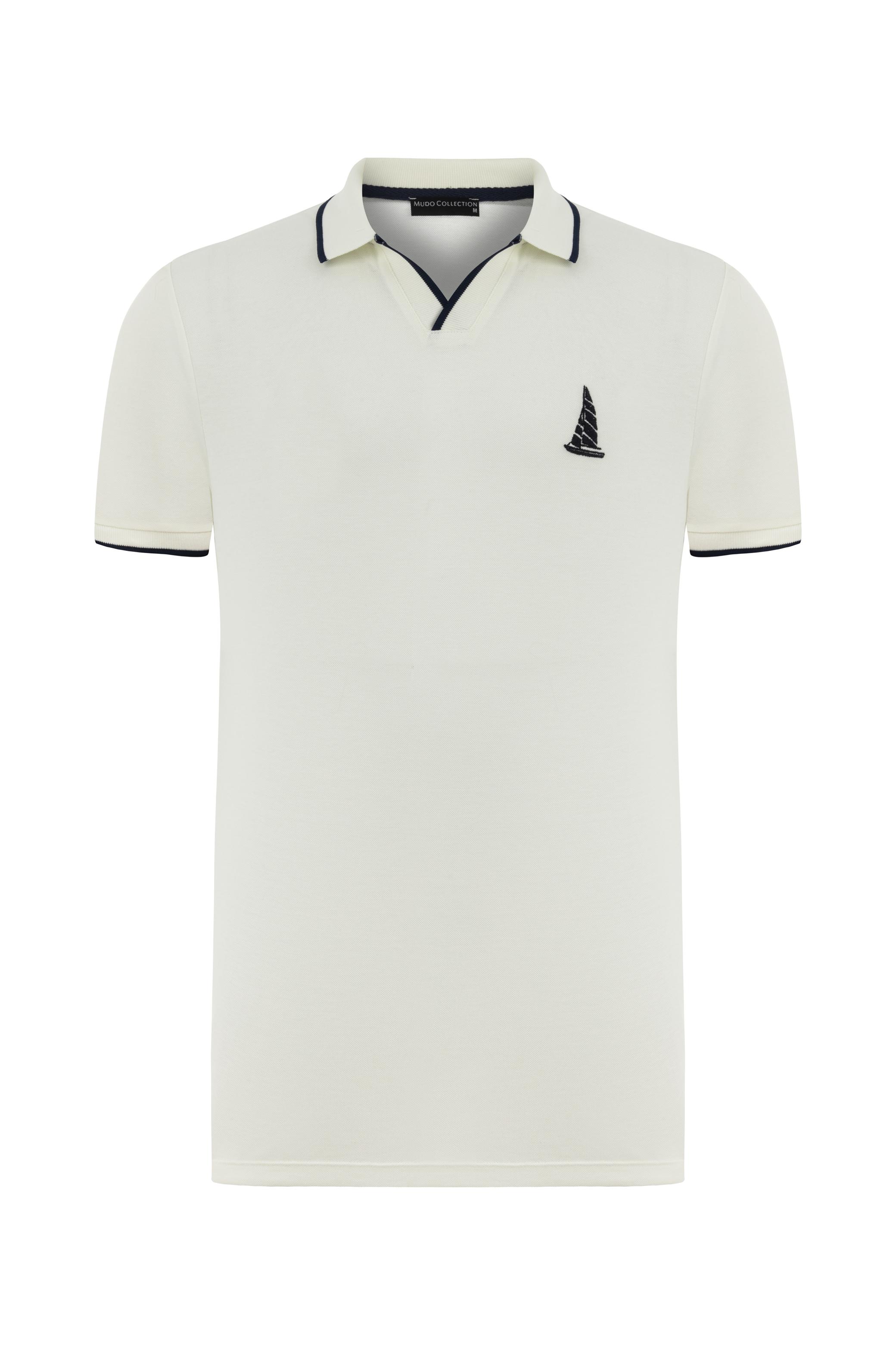 MARİN DETAYLI POLO YAKA KISA KOLLU T-SHIRT