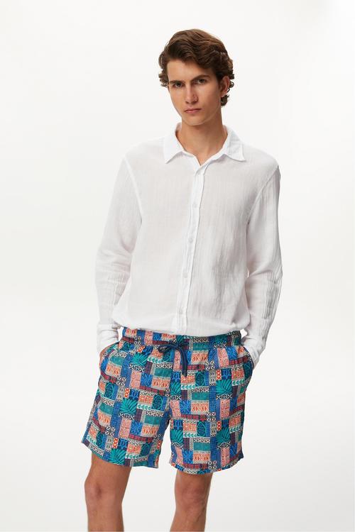  ETNİK DESENLİ DENİZ ŞORTU