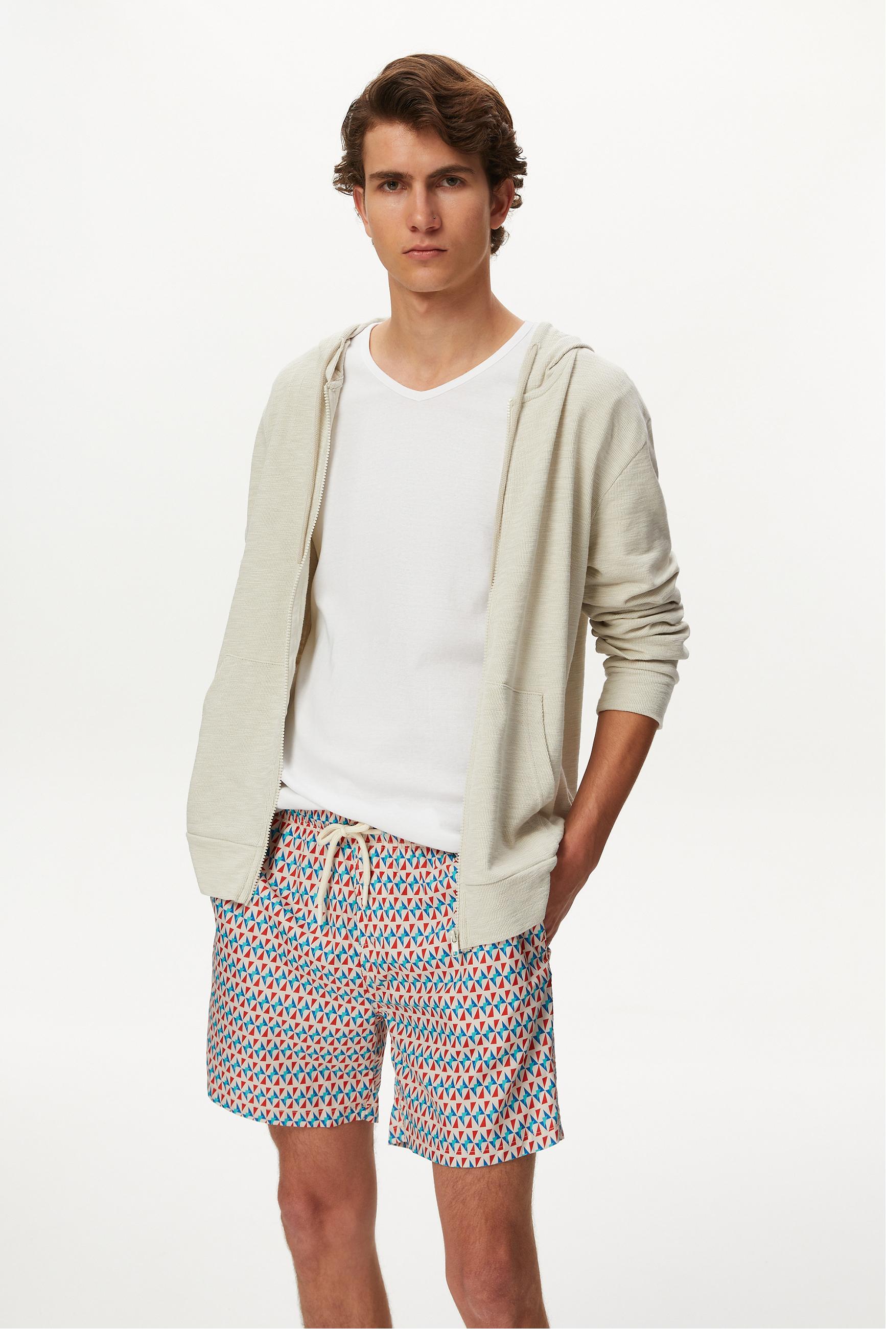 GEOMETRİK DESENLİ DENİZ ŞORTU