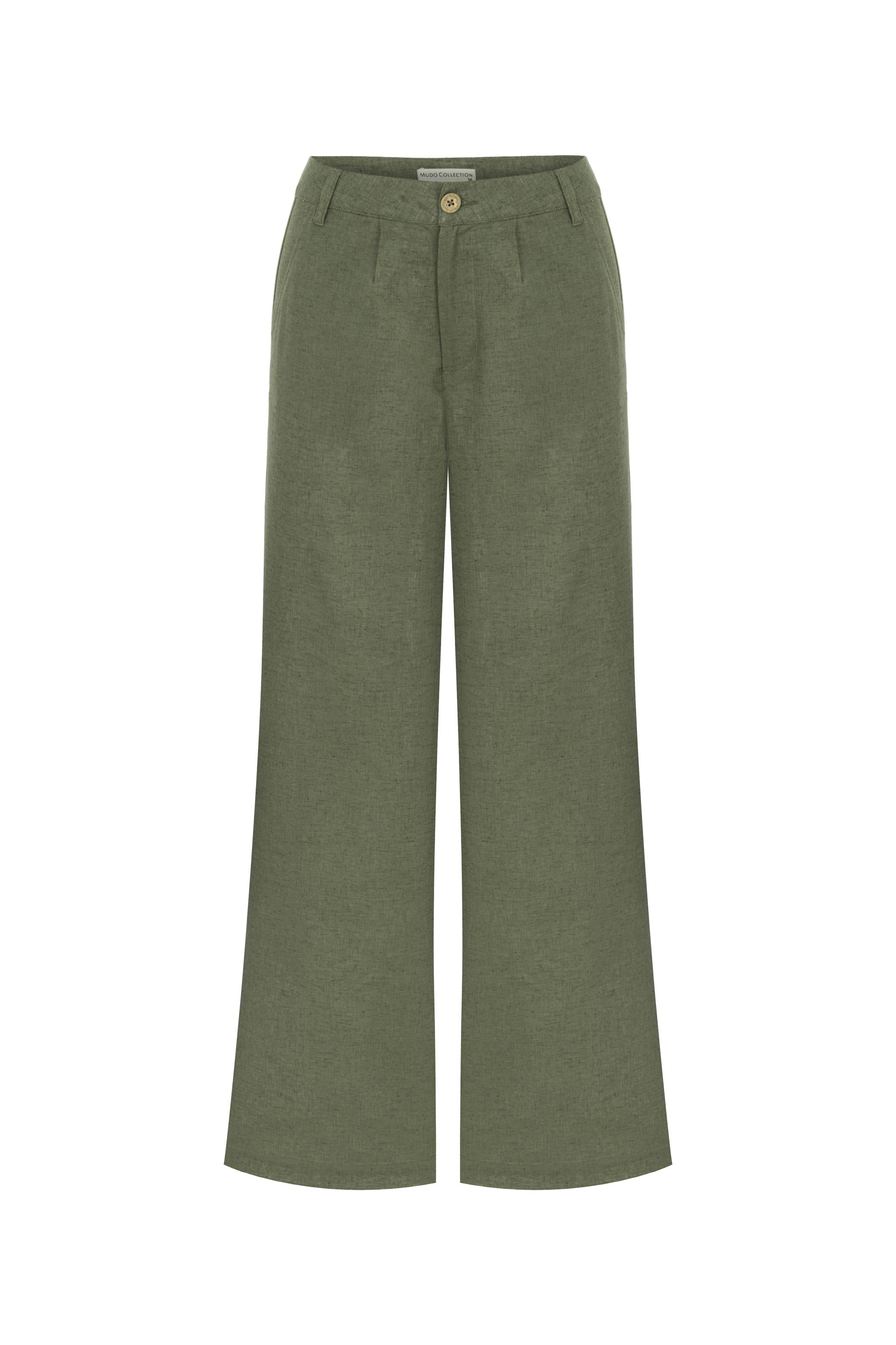 KETEN KARIŞIMLI RAHAT KESİM PANTOLON