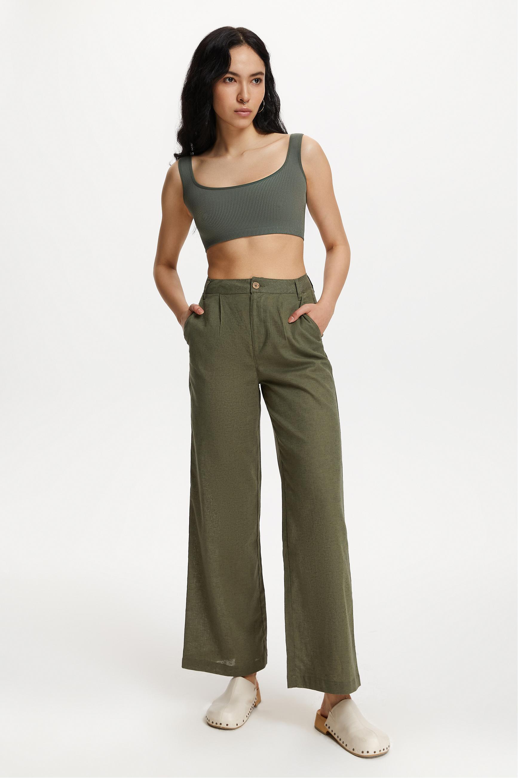 KETEN KARIŞIMLI RAHAT KESİM PANTOLON