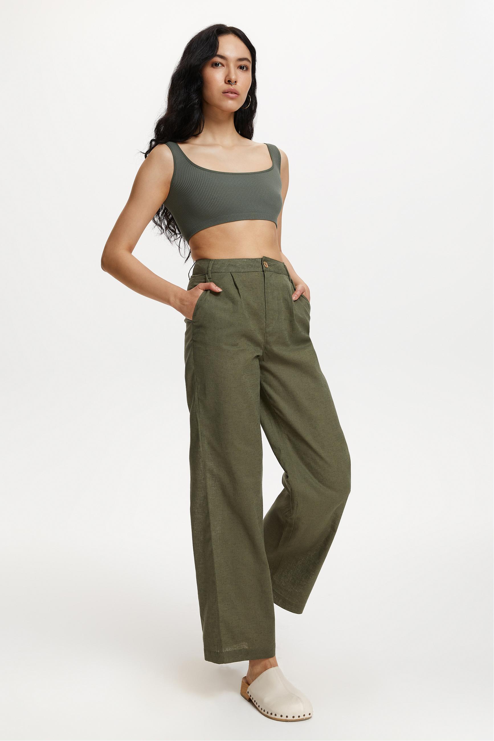 KETEN KARIŞIMLI RAHAT KESİM PANTOLON