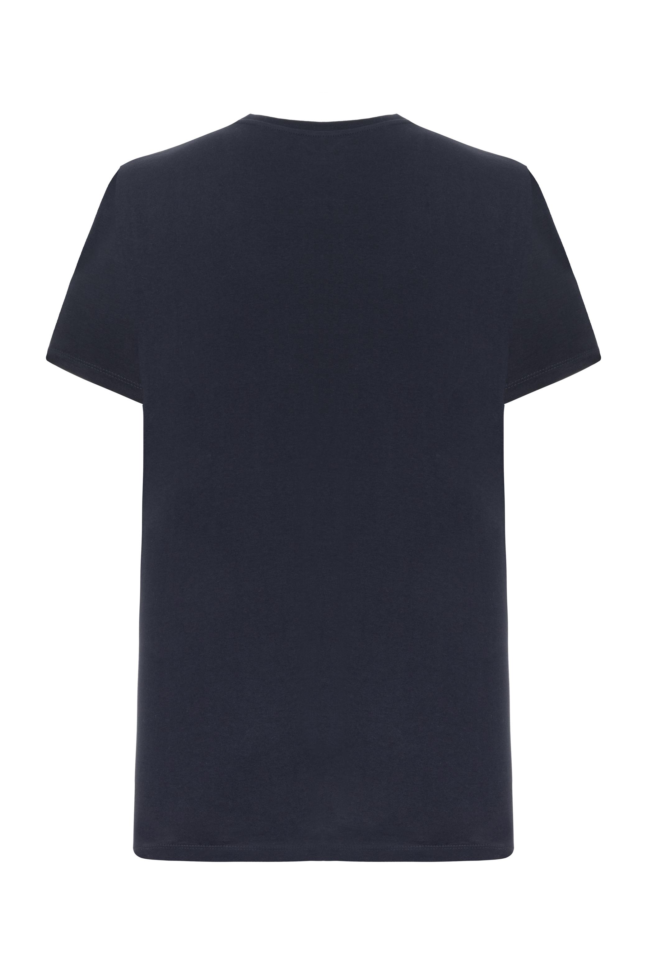 BAYRAK DETAYLI BİSİKLET YAKA KISA KOLLU T-SHIRT