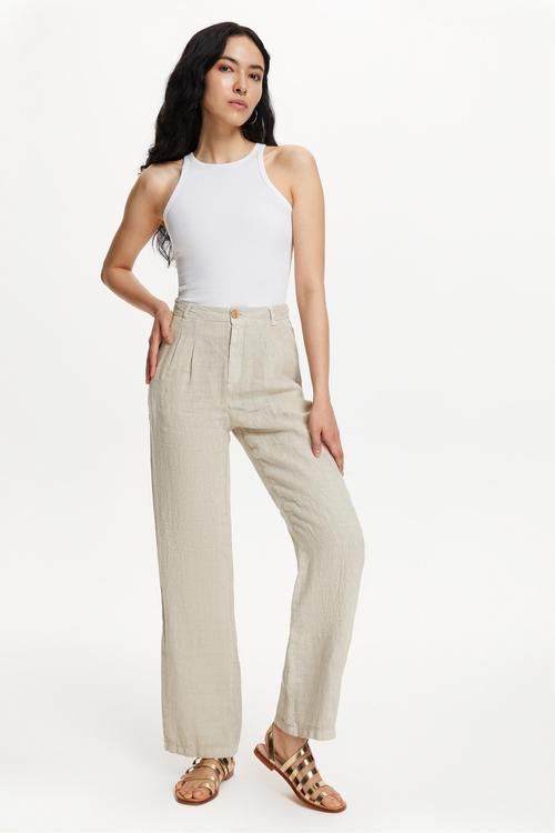  GENİŞ PAÇA KETEN PANTOLON